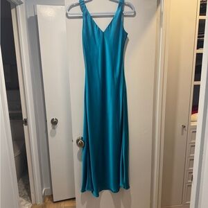 Elegant Teal Sleeveless Dress Zara